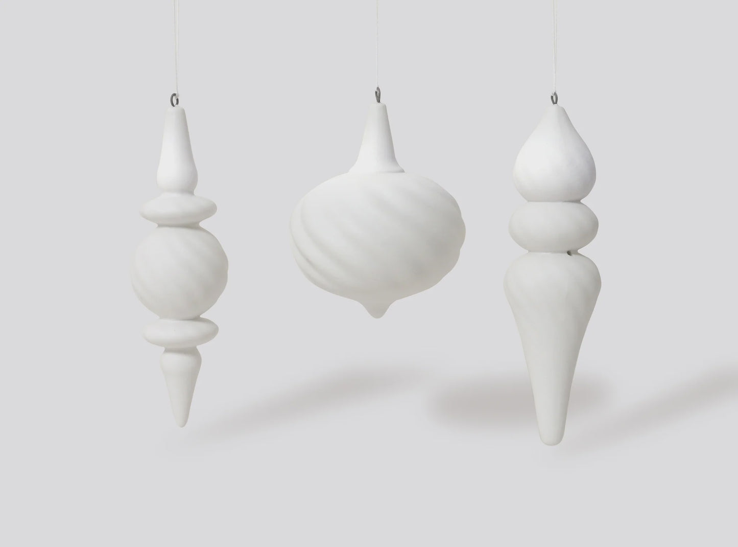 Hanging Fluted Bauble Ornaments