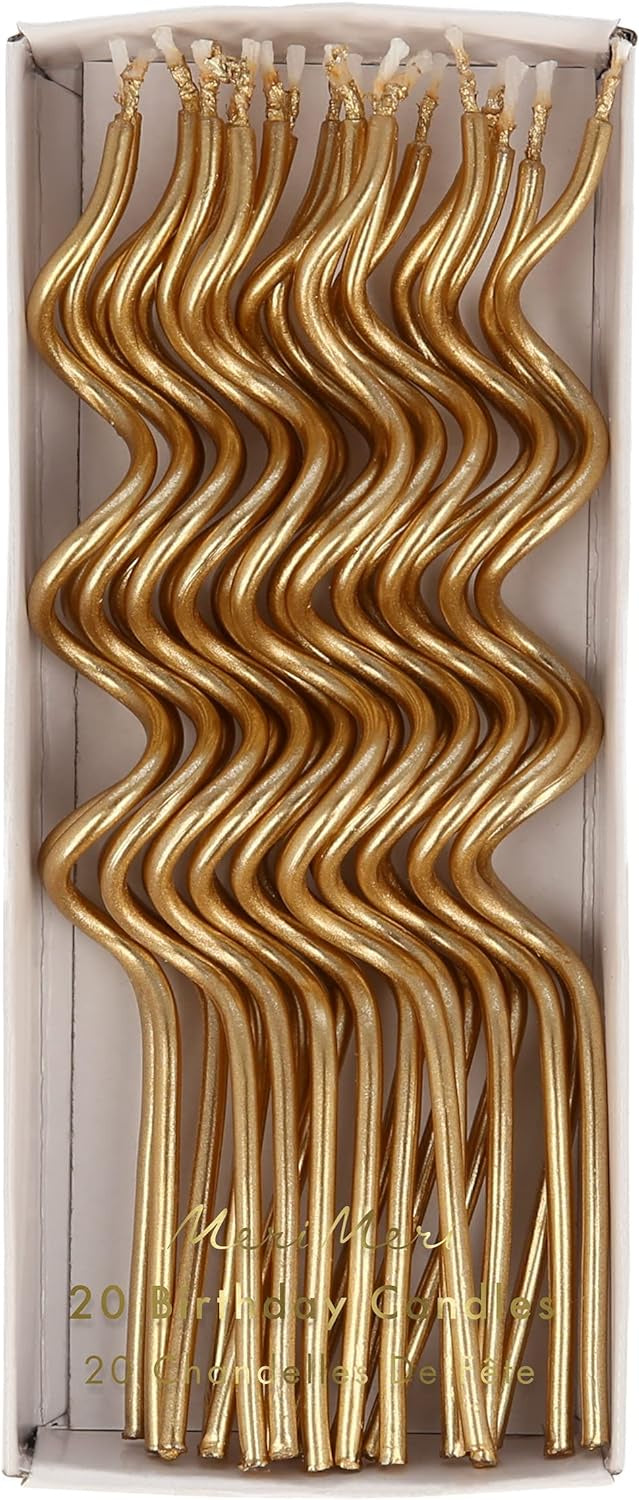 Meri Meri | Gold Twirly Candles