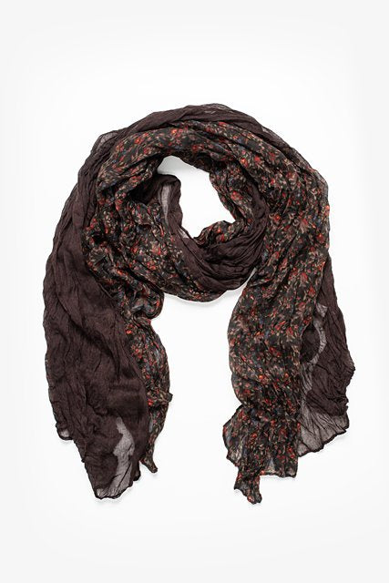 Antler | Floral Scarf - Chocolate