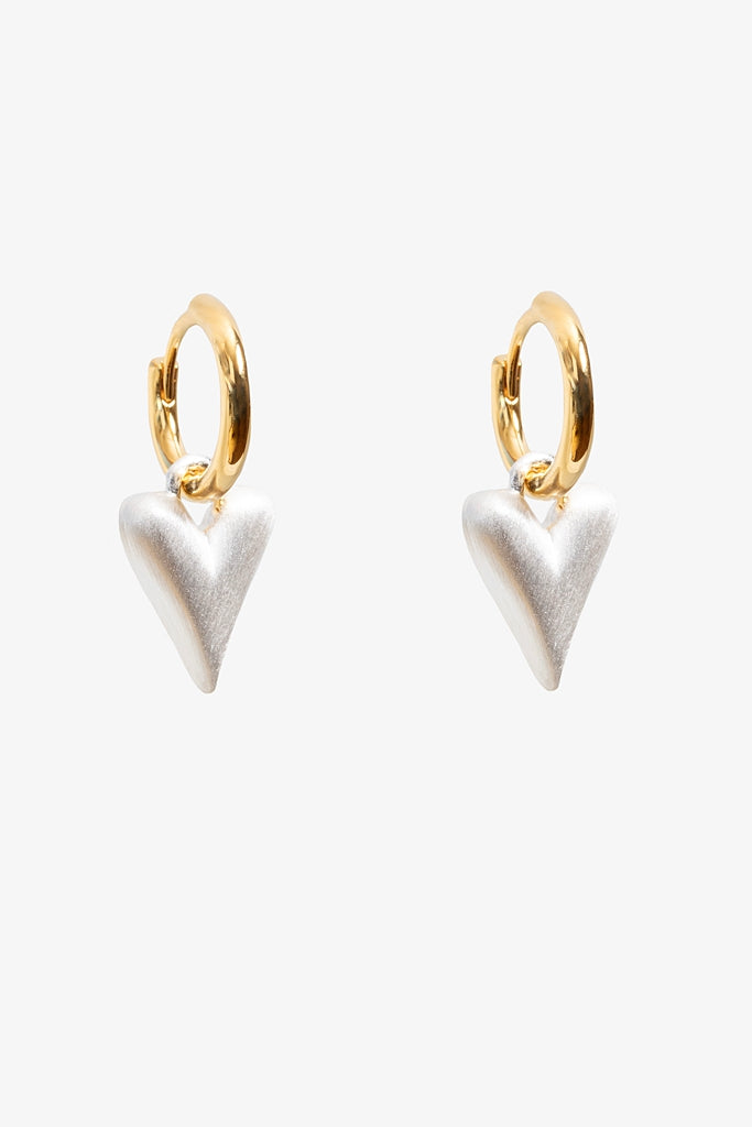 Two Tone Heart Hoop