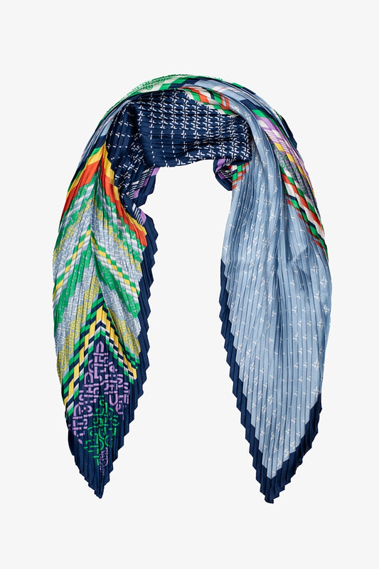 Neck Scarf | Mix Print Blue