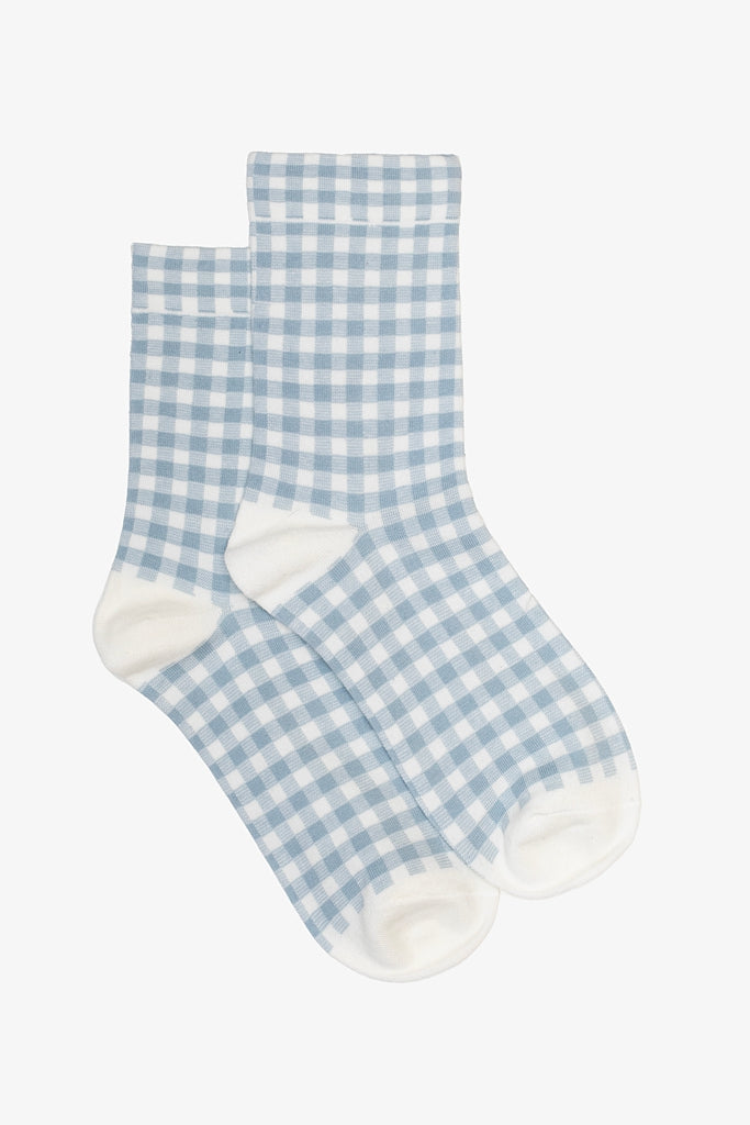 Sock | Blue Gingham