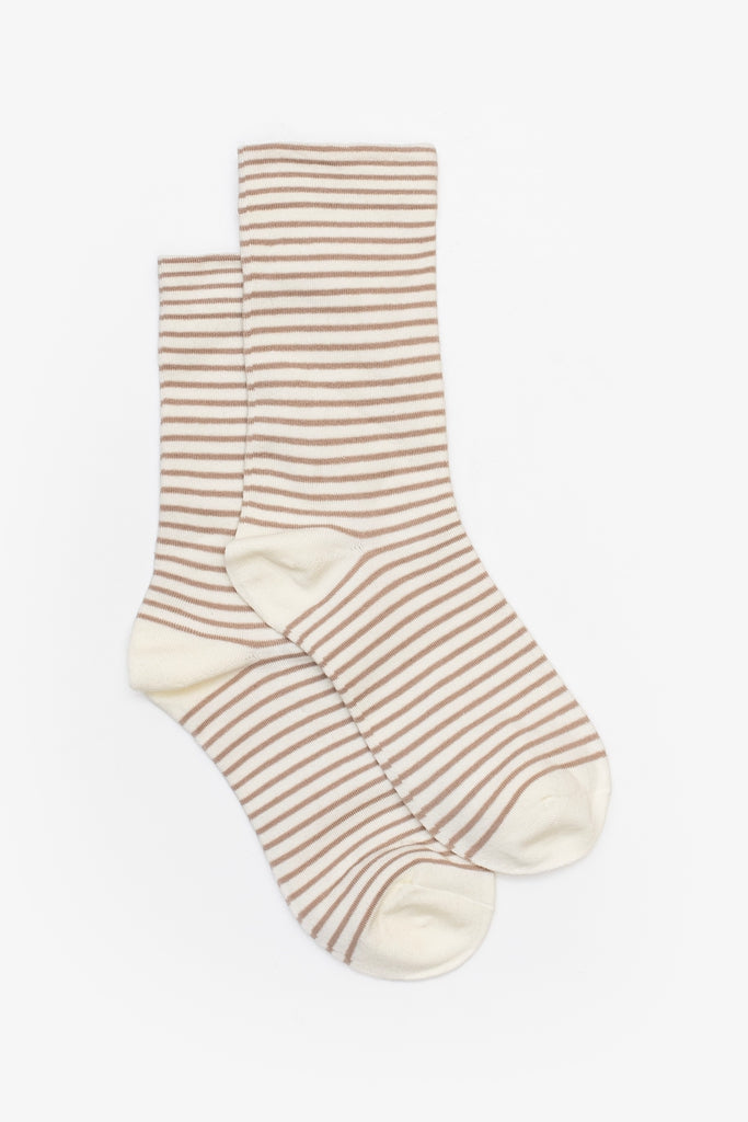 Sock | Pinstripe Taupe