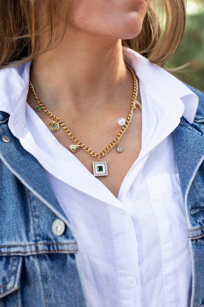 Heart & Pearl Charm | Necklace