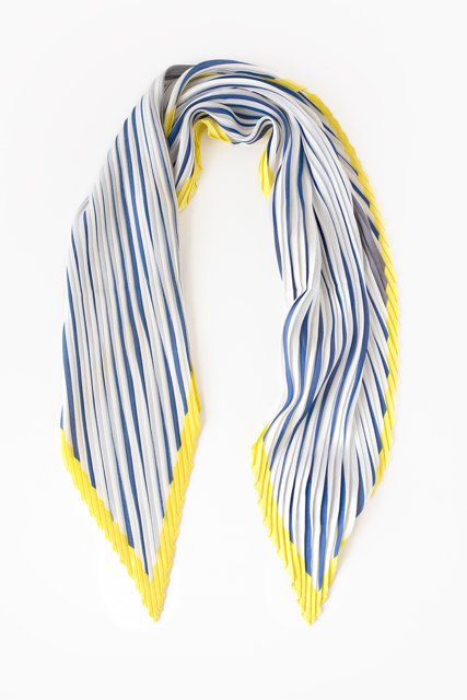 Neck Scarf | Yellow & Navy Stripe