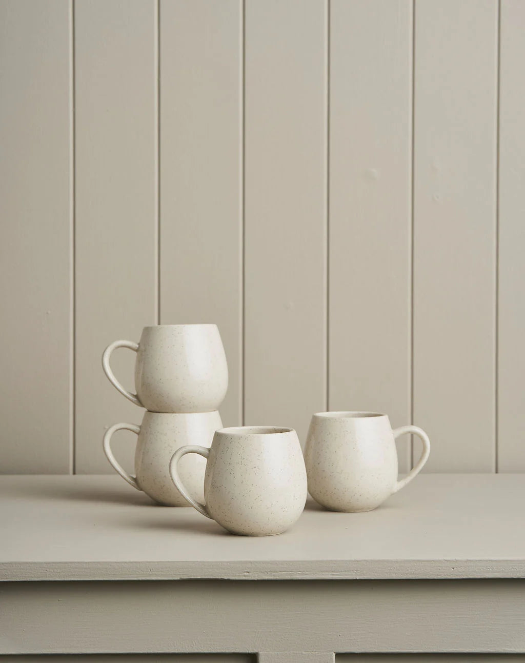 Mug 4PK | White Speckled Hug Me