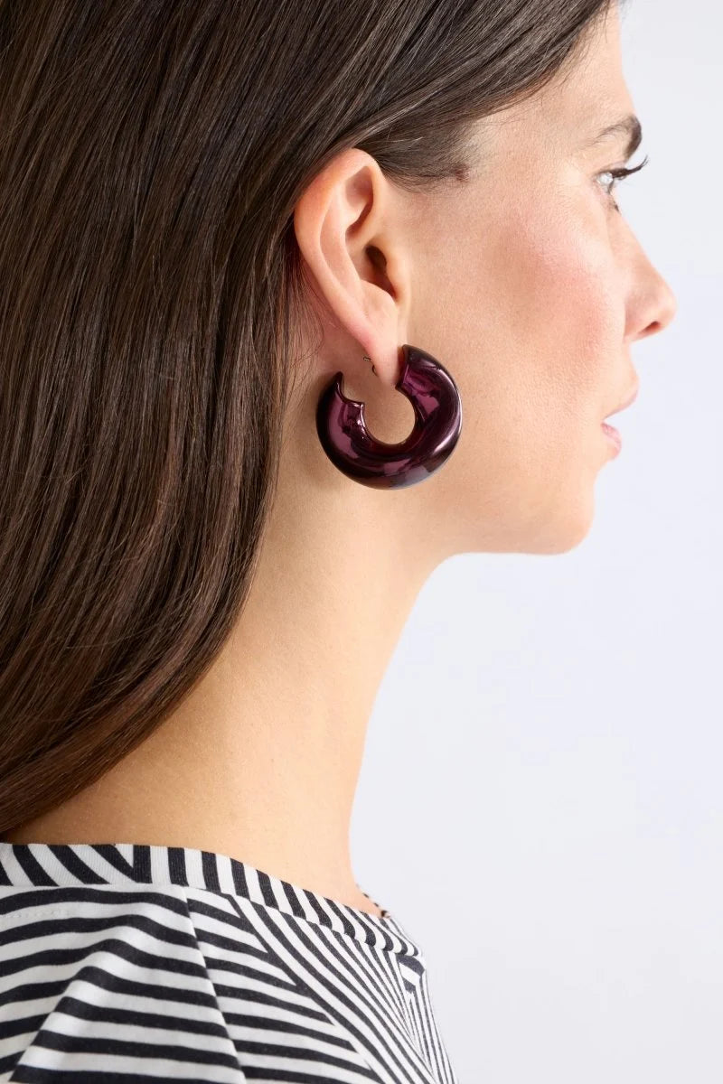 Shiraz Askla Ombre Hoop Earring