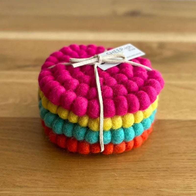 Felt Ball Coasters | 4pk