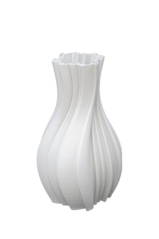 Louella Small Ceramic 3D Vase | White