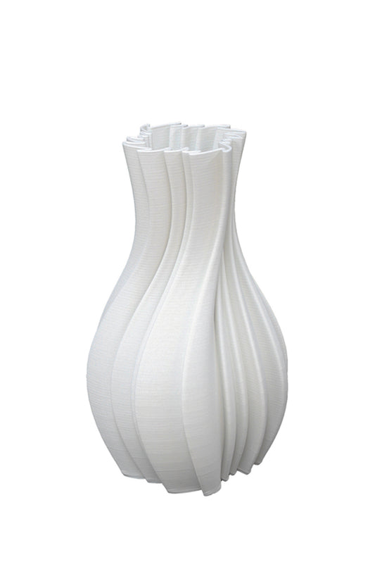 Louella Small Ceramic 3D Vase | White