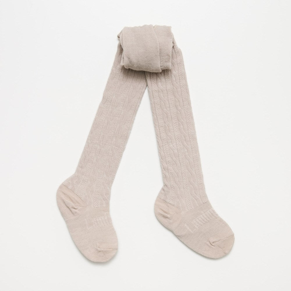 Child Merino Cable Knit Tights