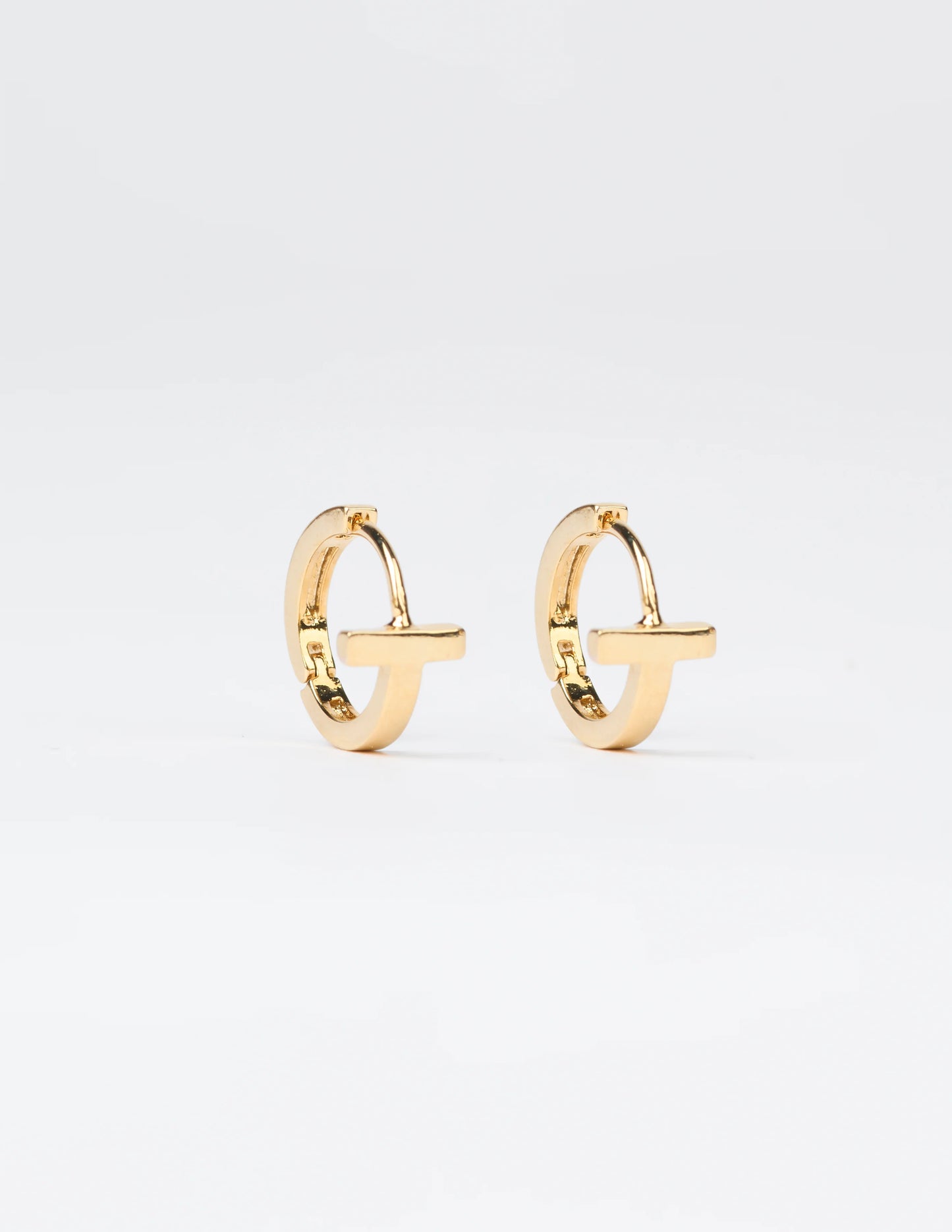 Huggie T Bar Earrings