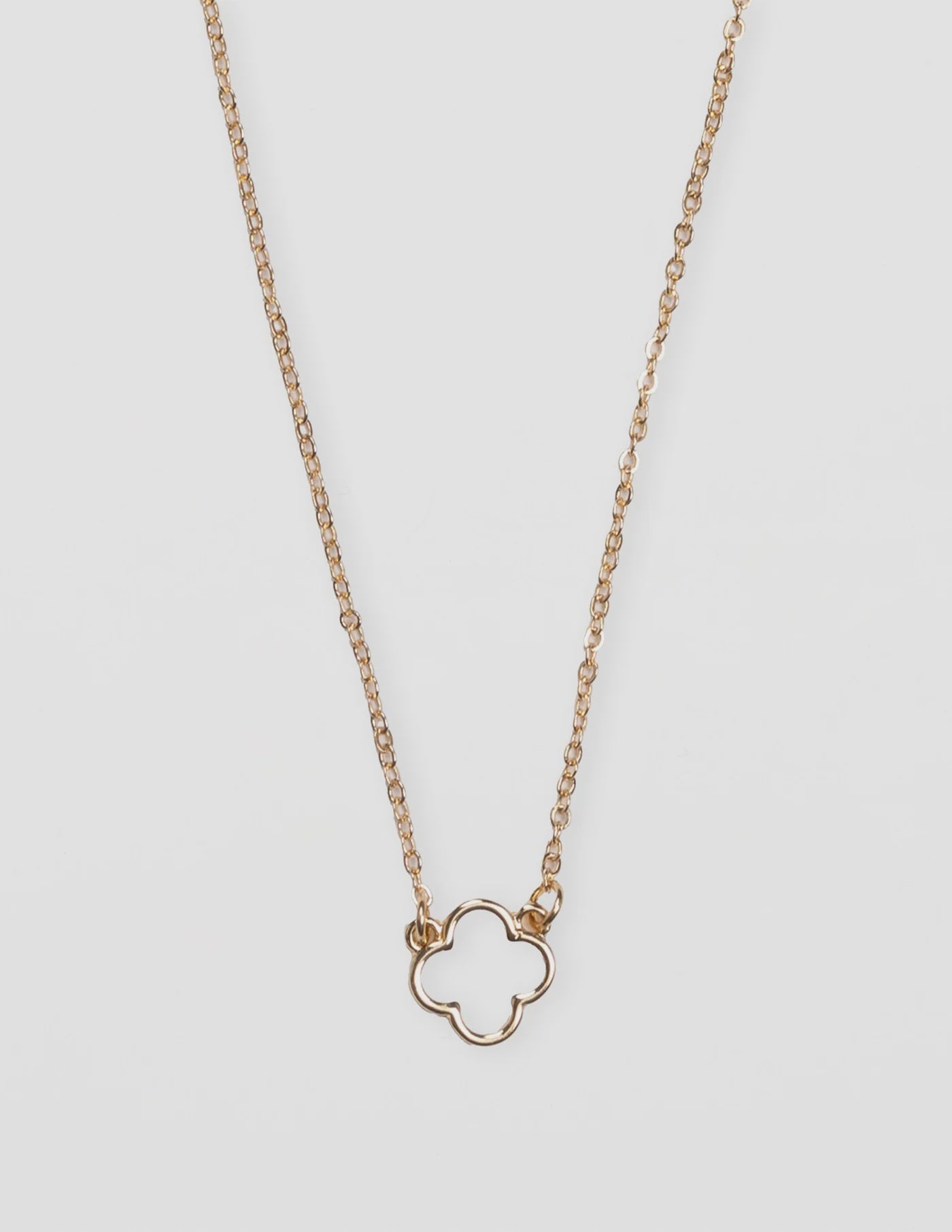 Gold Cut Out Flower Necklace