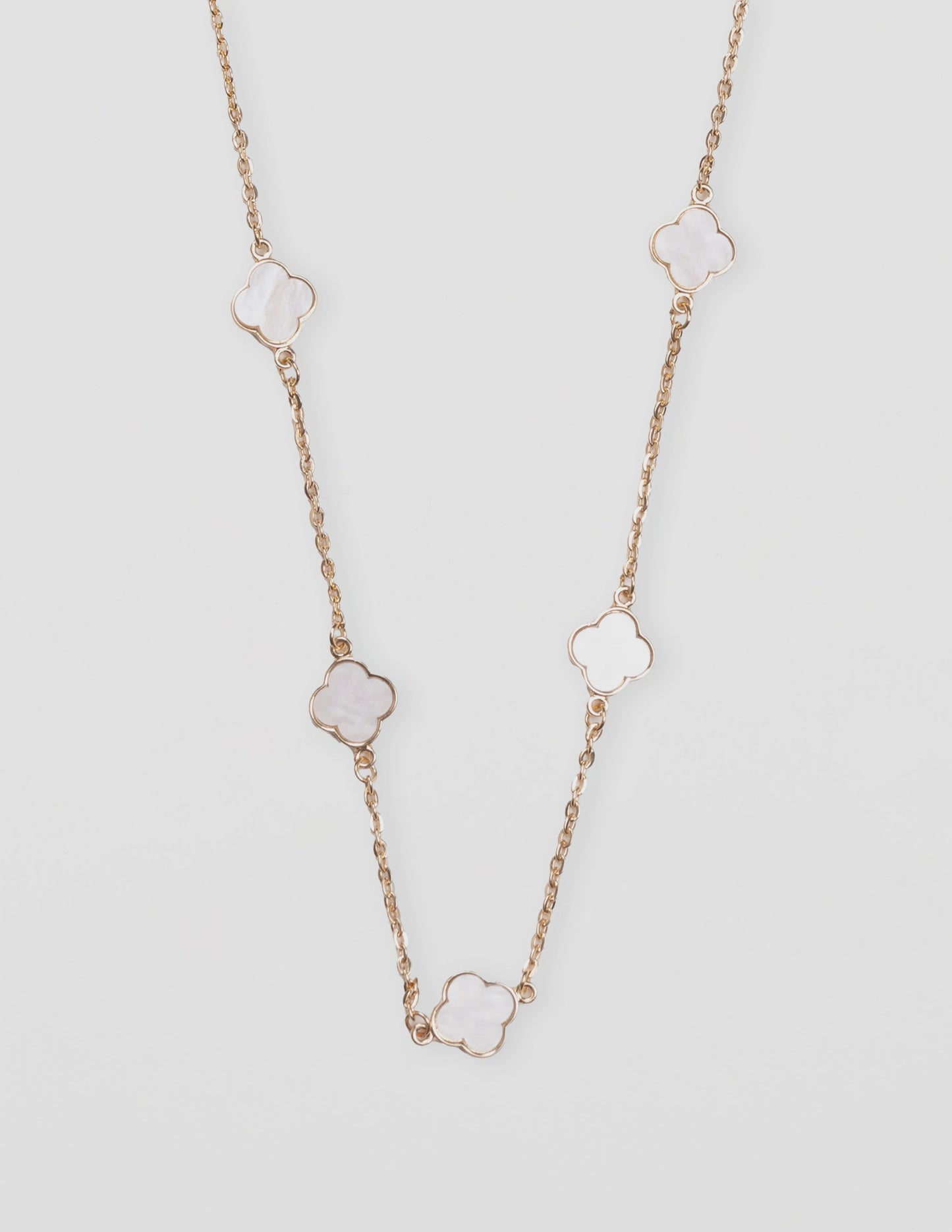 Stella + Gemma | Gold Long Chain MOP Necklace