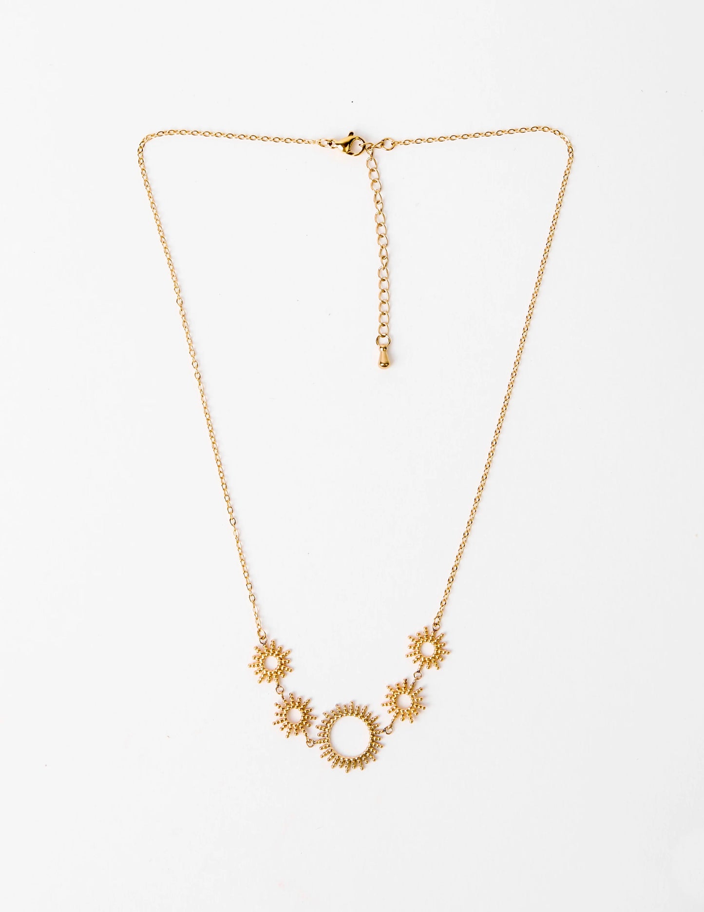 Gold Multi Sunbursts Necklace