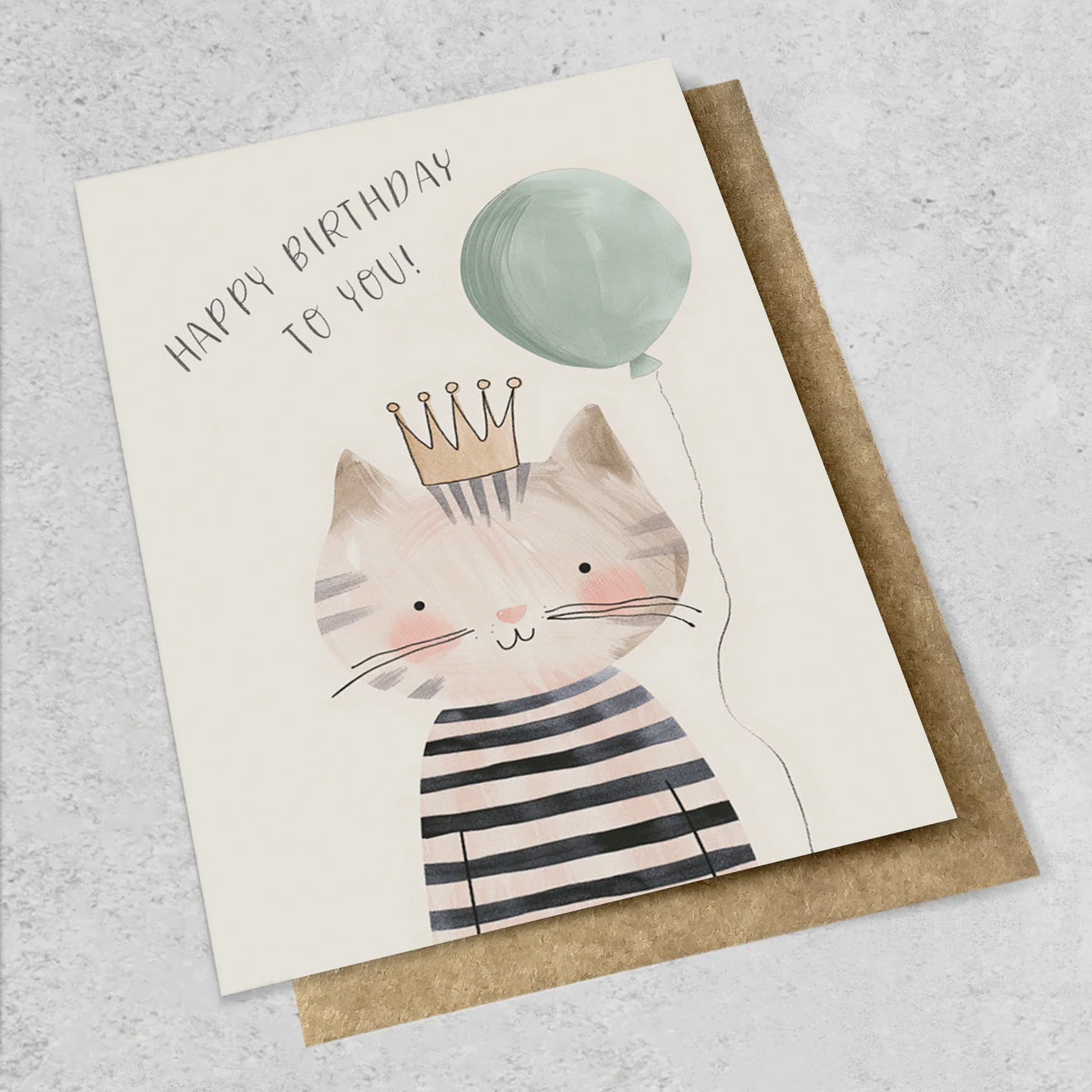 Cat Crown Birthday | Large Luxe Card