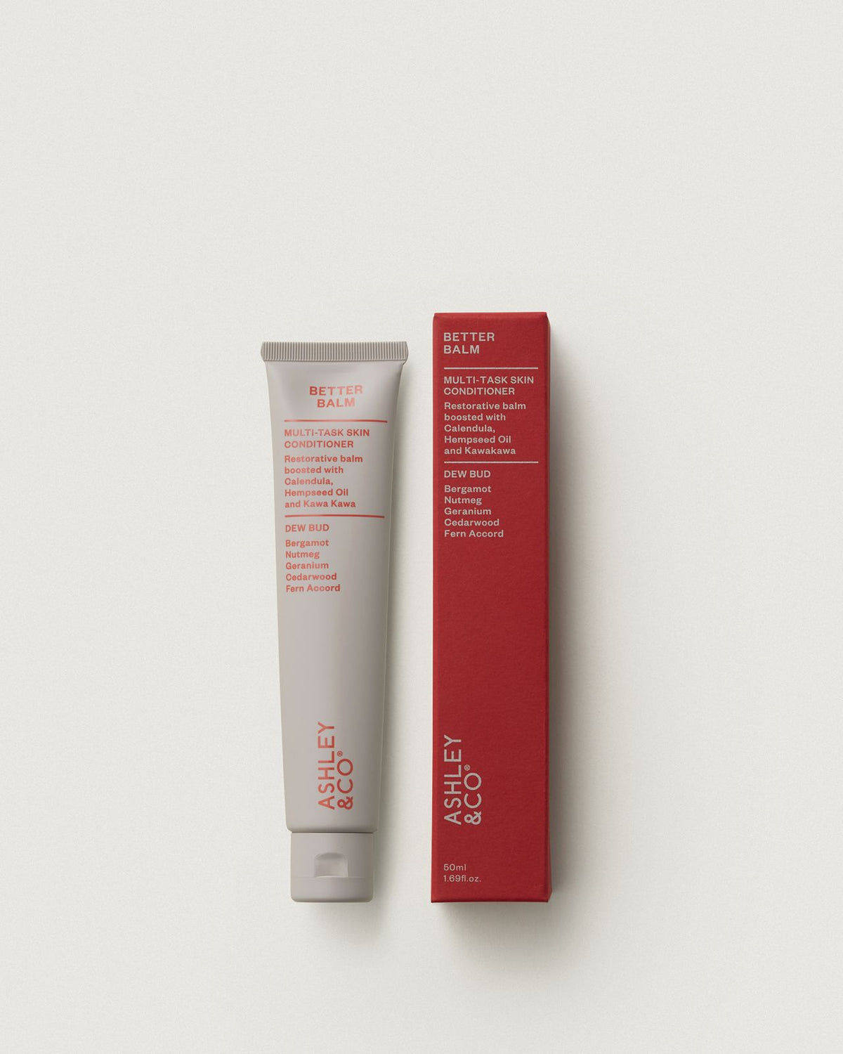 Ashley & Co Better Balm multi-task skin conditioner 50ml, Dew Bud fragrance with bergamot, nutmeg, geranium, cedarwood and fern accord