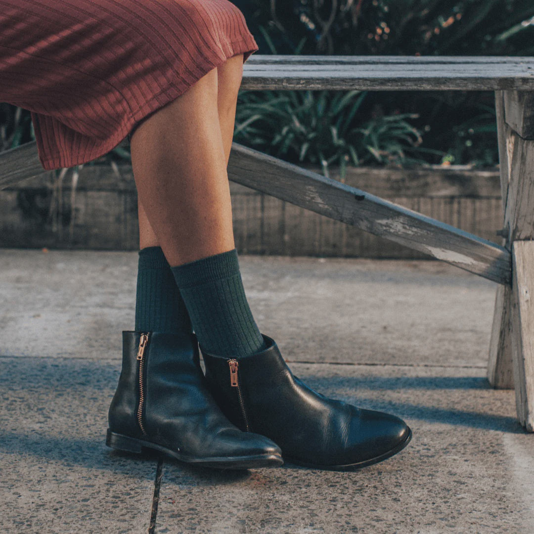 Lamington | Women's Merino Wool Crew Socks - Tuatara