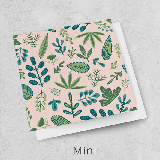 Peach Botanical | Mini Greeting Card