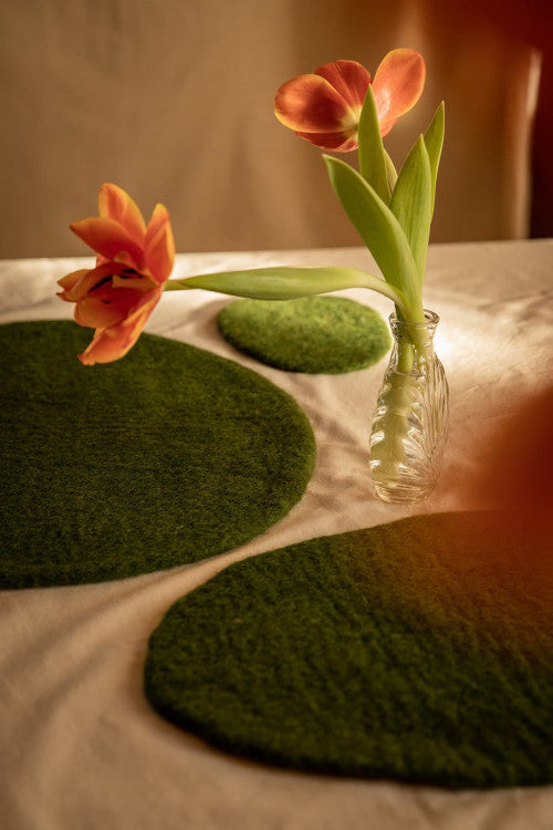 Plain Pebble Pastille Felt Placemat