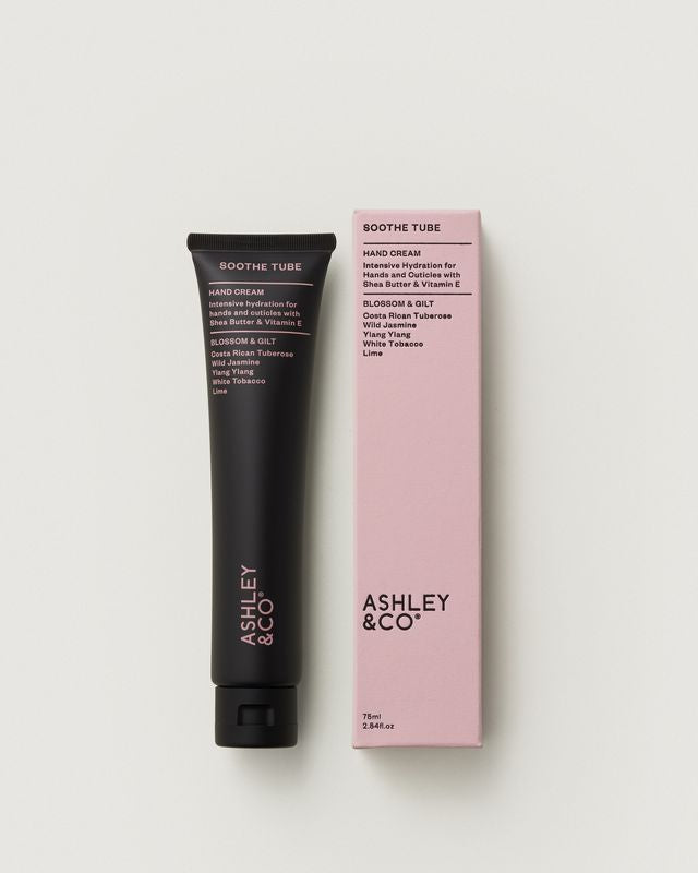 Ashley & Co Soothe Tube hand cream 75ml, Blossom & Gilt scent