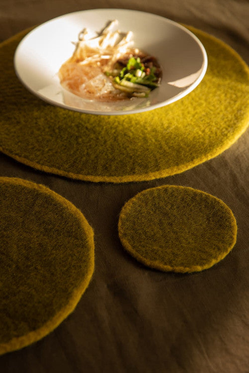 Round Pastille 100% Felt Coasters - 12cm