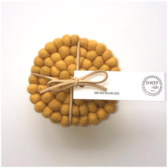 SHEEP-ish Design | Felt Ball Coasters - 4pk - Found My Way Invercargill