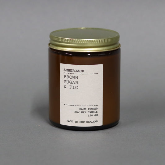 Amberjack Soy Candle | Brown Sugar & Fig - Regular - Found My Way Invercargill