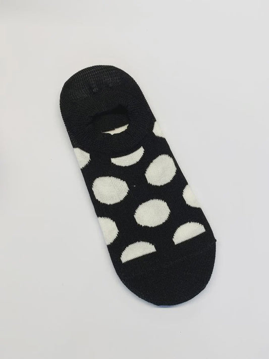 Stella + Gemma | Black w White Dots Sock
