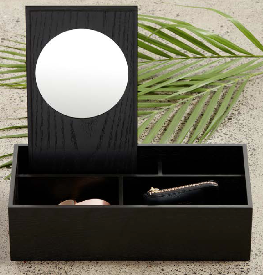 Nel Lusso | Tokyo Accessories Box w Mirror - Black - Found My Way Invercargill