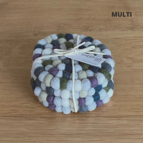 Felt Ball Coasters | 4pk
