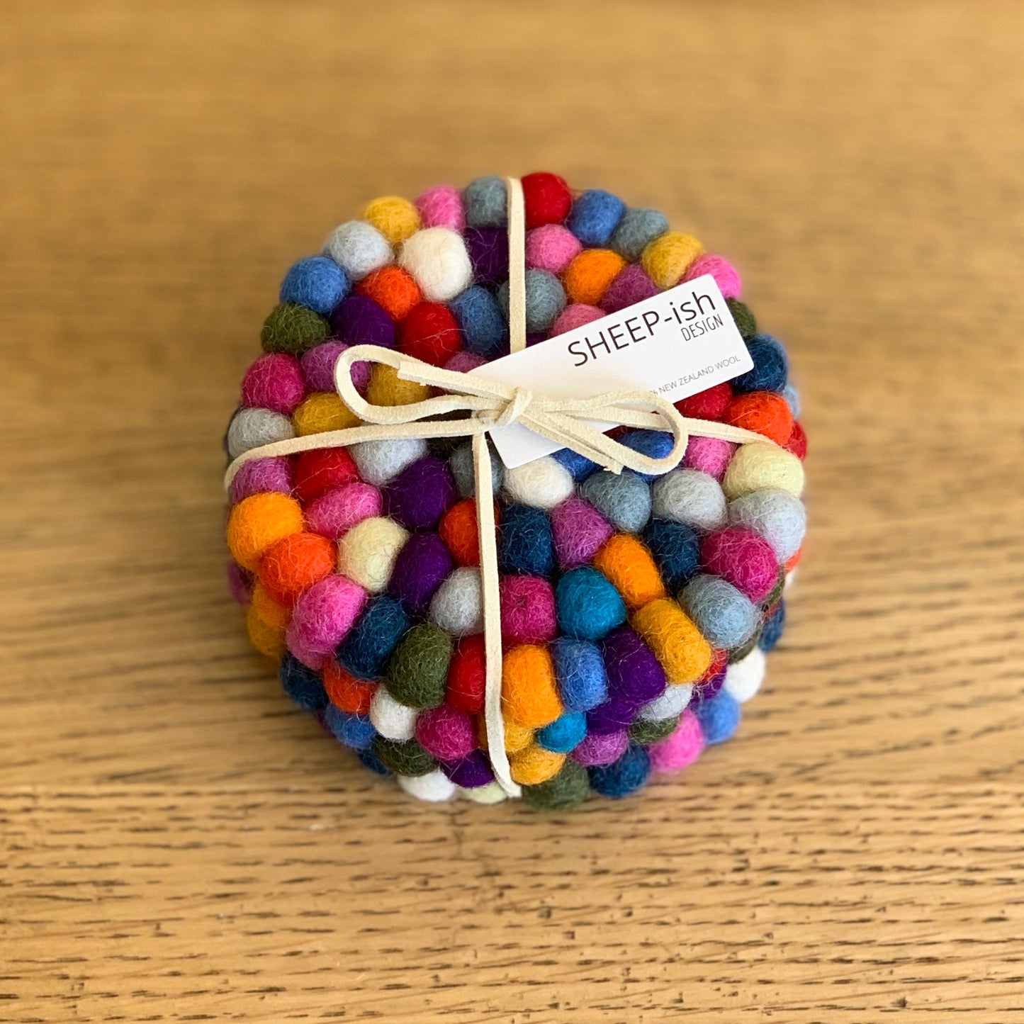 SHEEP-ish Design | Felt Ball Coasters - 4pk - Found My Way Invercargill
