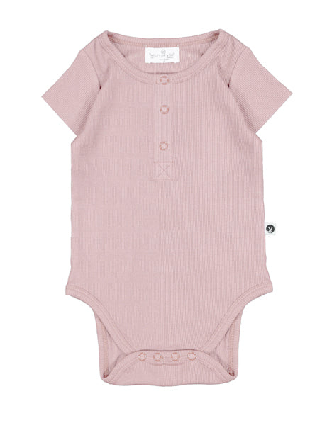 Burrow & Be | Henley Rib Short Sleeve Bodysuit - Found My Way Invercargill