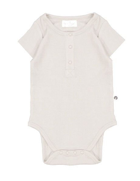 Burrow & Be | Henley Rib Short Sleeve Bodysuit - Found My Way Invercargill