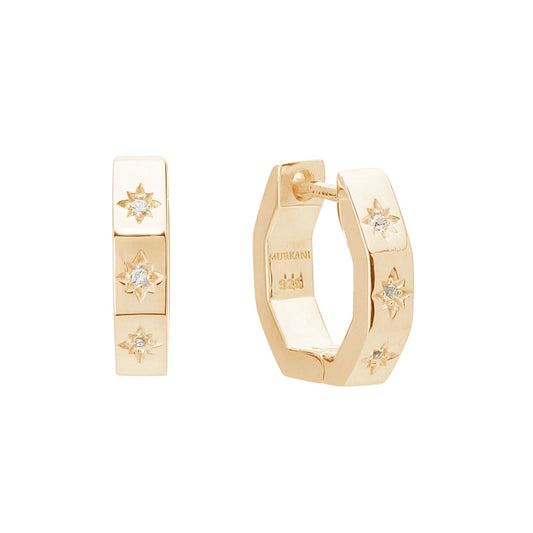 Murkani | Octagonal Huggies - White Topaz - Found My Way Invercargill