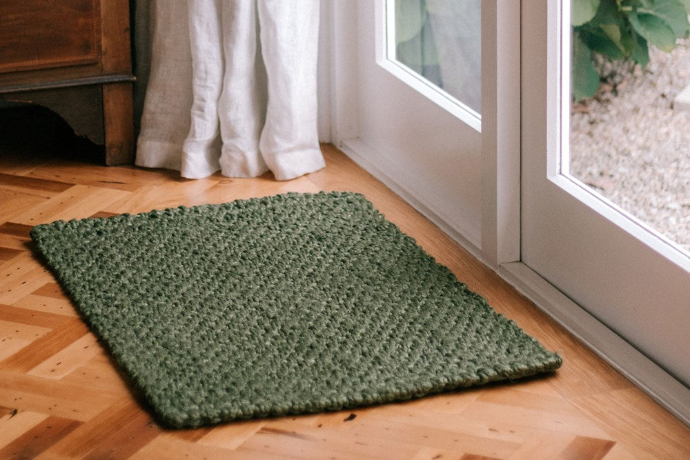 Garcia | Jute Rug - Panama Green - Found My Way Invercargill