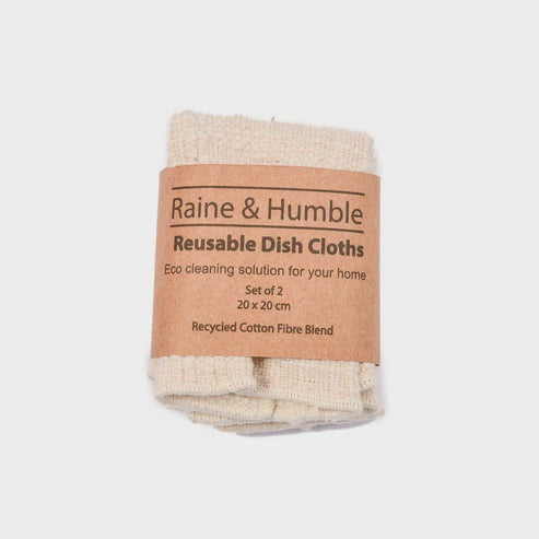 Raine & Humble | Set of 2 Woven Check Dish Clothes - Natural - Found My Way Invercargill