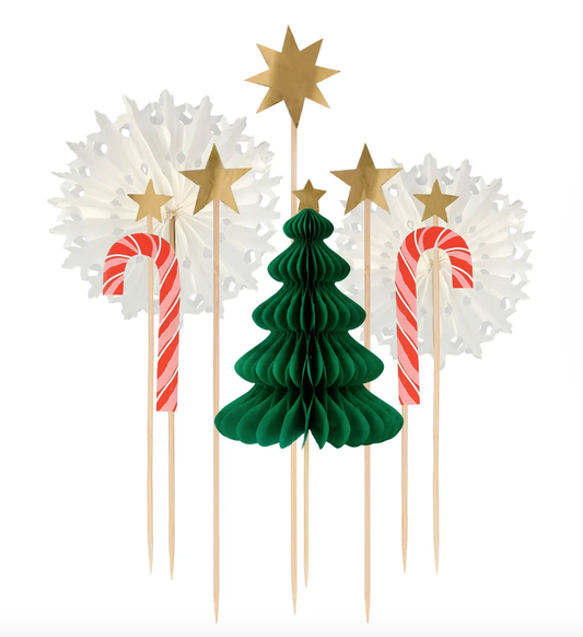 Meri Meri | Christmas Honeycomb Cake Topper Set