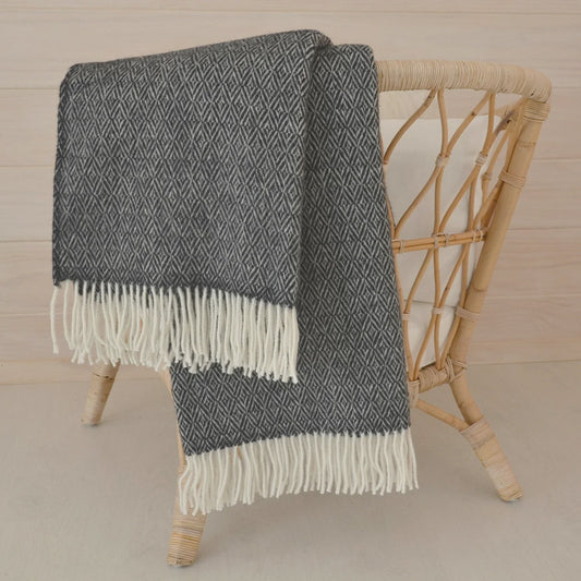 Nordic Chill | 100% NZ Lamb's Wool Throw - Silva