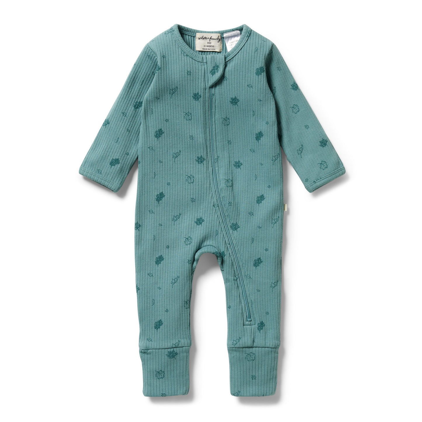Wilson & Frenchy | Organic Rib Zipsuit with Feet - Found My Way Invercargill