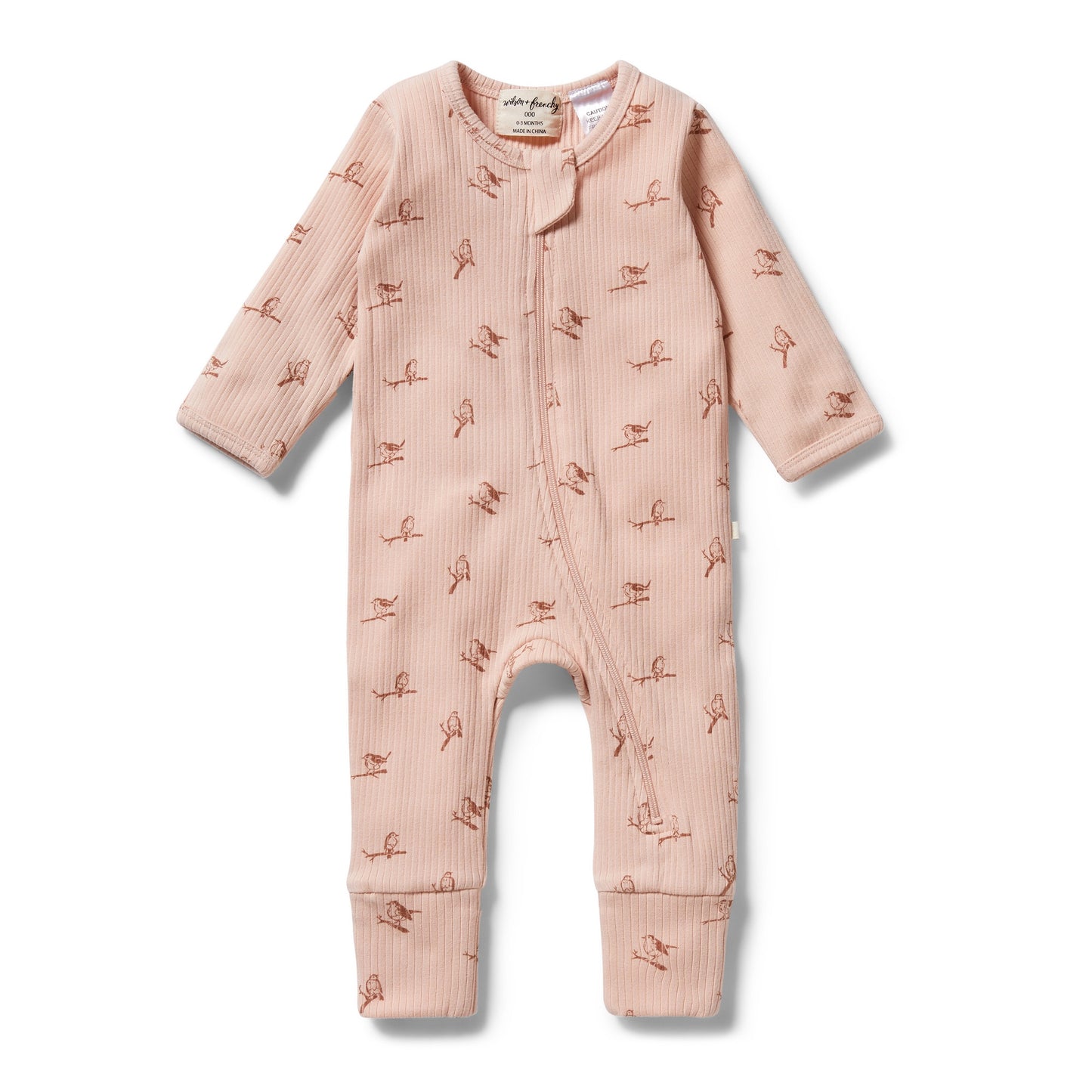 Wilson & Frenchy | Organic Rib Zipsuit with Feet - Found My Way Invercargill