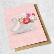 Ink Bomb | Swan with Flowers Card - Found My Way Invercargill