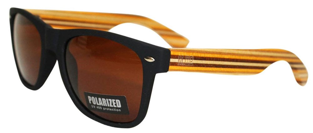 Moana Road | 50/50 Sunglasses - Black/Striped Arms - Found My Way Invercargill