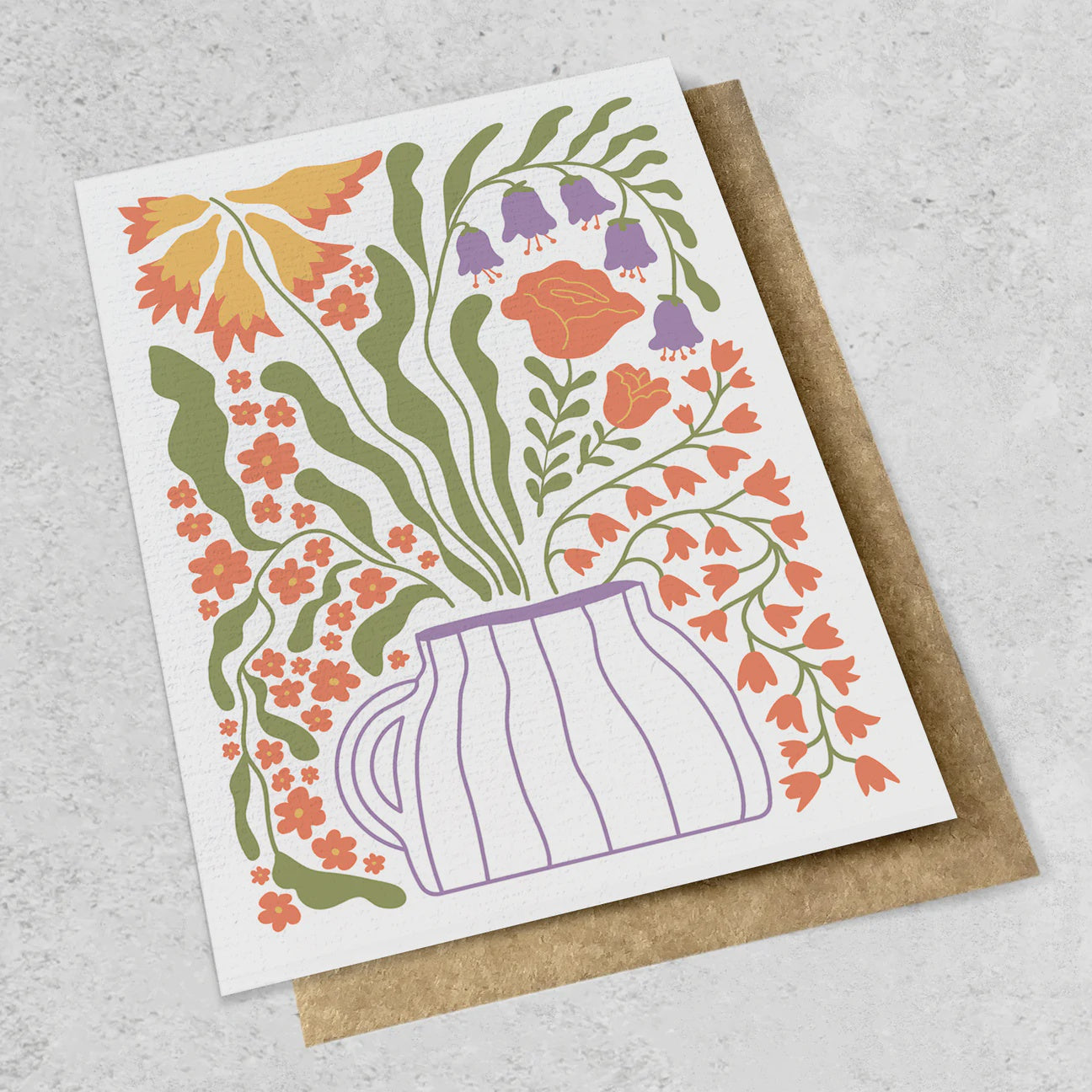 Jug of Flowers - Large Luxe Card