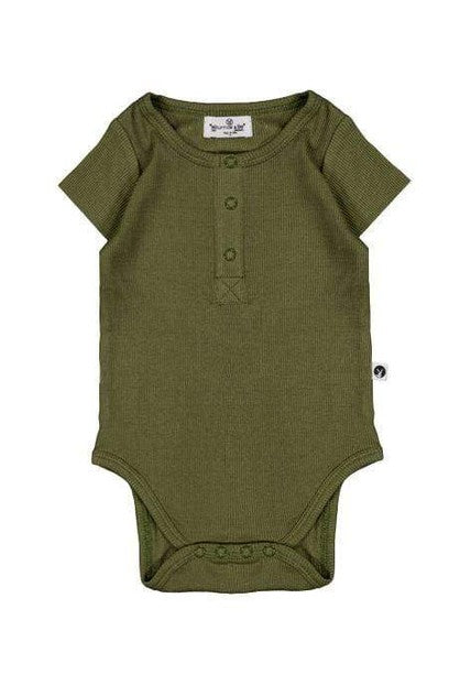 Burrow & Be | Henley Rib Short Sleeve Bodysuit - Found My Way Invercargill