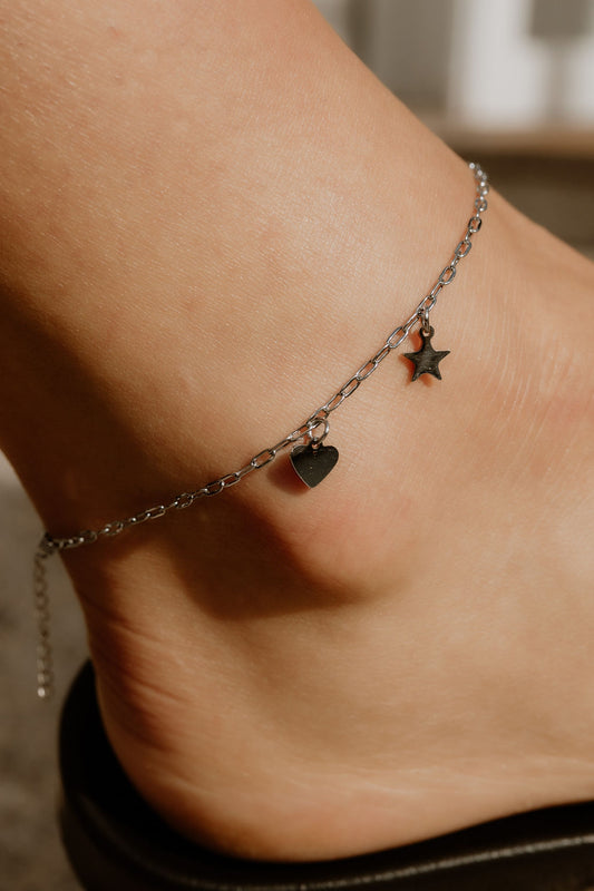 Charm Paperclip Anklet