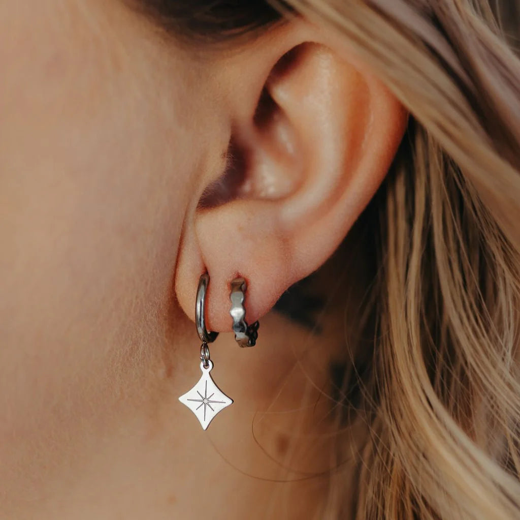 Hex Hoop Earrings
