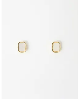 Mother of Pearl Cube Earrings