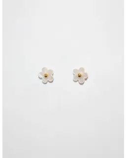 Mother of Pearl Flower Earrings