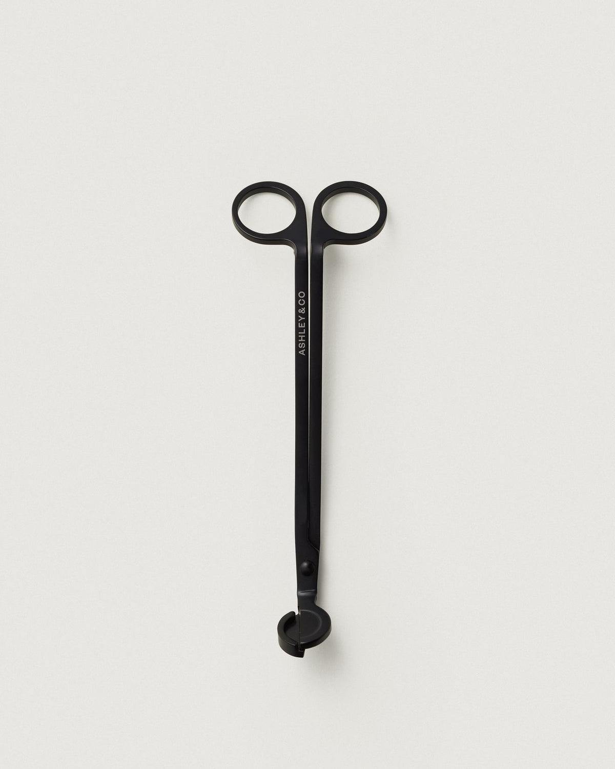 Ashley & Co matte black wick trimmer scissors for candle care